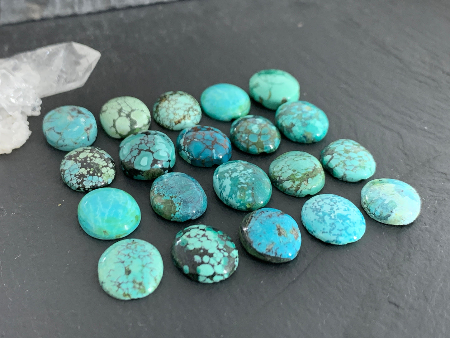 Tibetan Turquoise oval 10x12mm cabochon