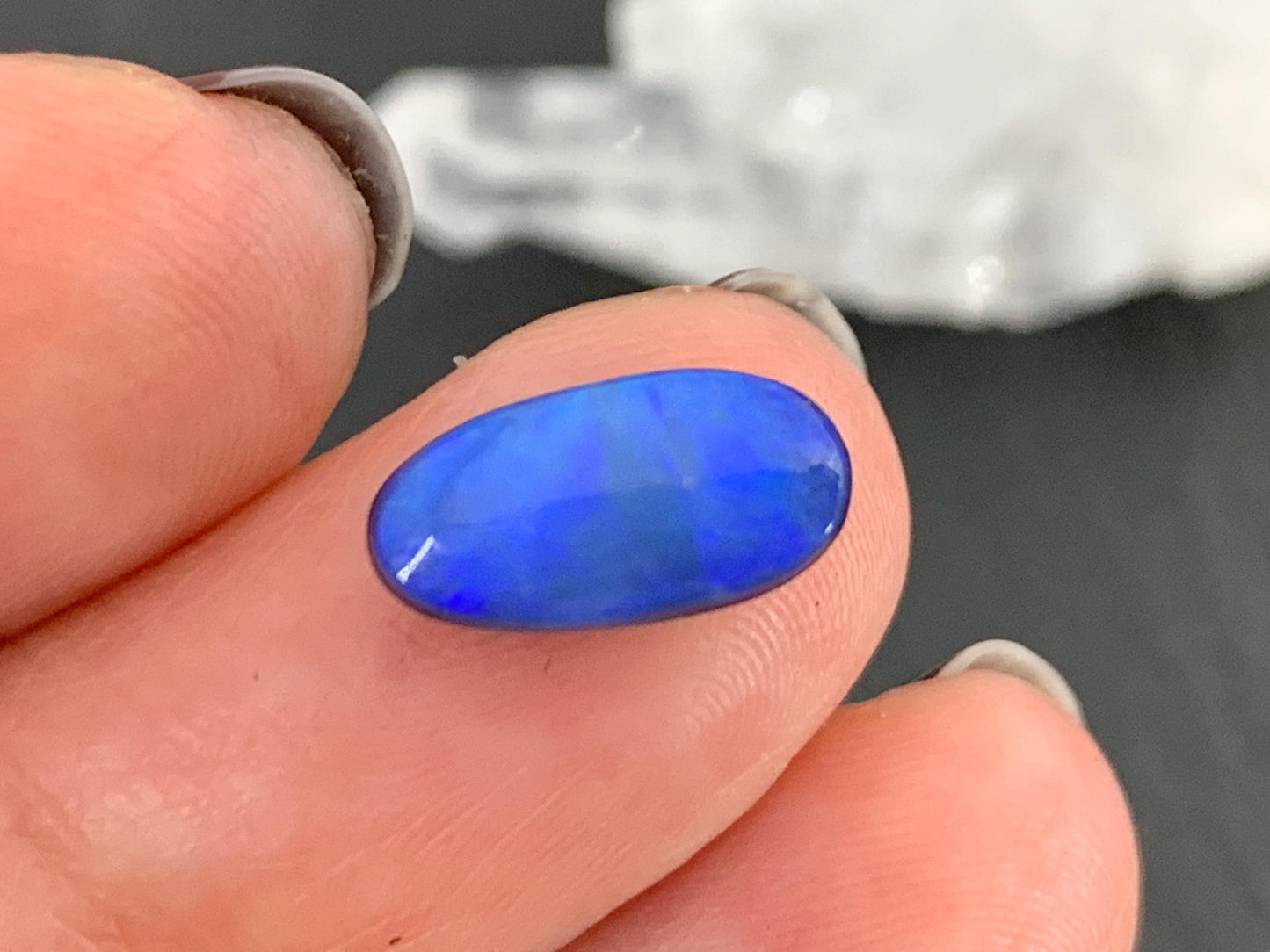 Australian Opal doublet 6x11x4mm cabochon
