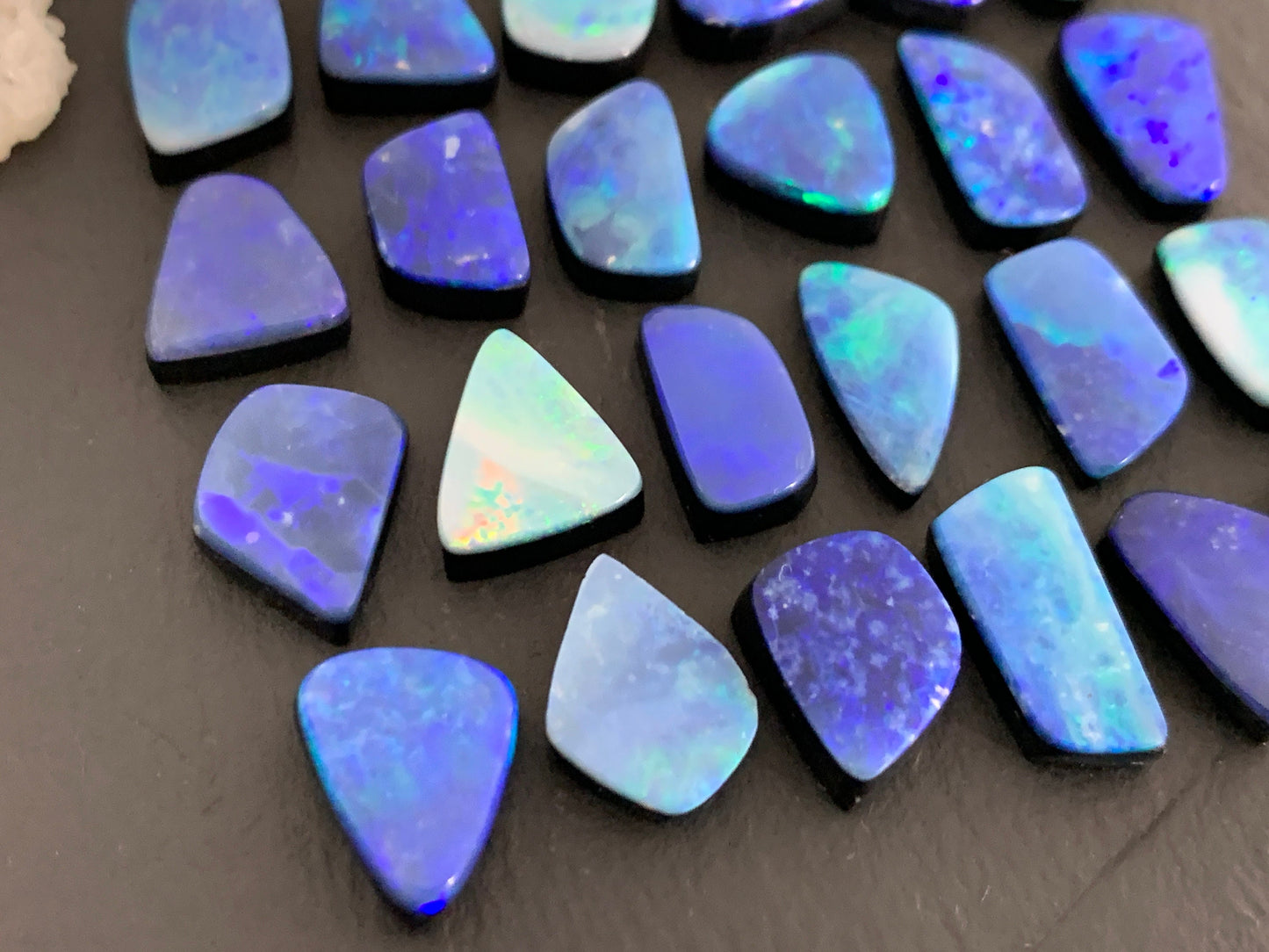 Australian Opal doublet 10-14mm long cabochon