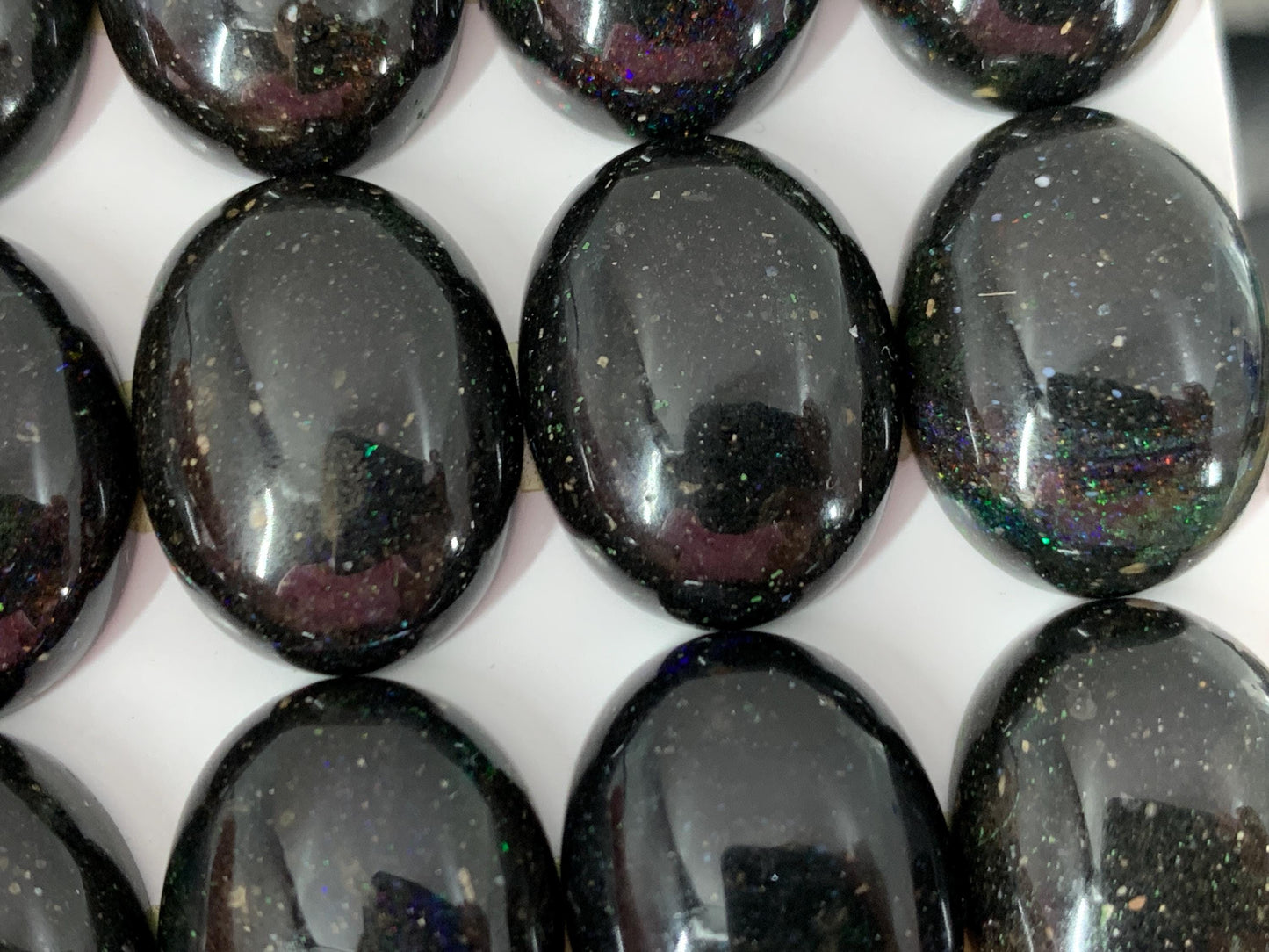 Black Andamooka Opal oval 15x20mm cabochon- Andamooka Australia - Matrix Australian Opal