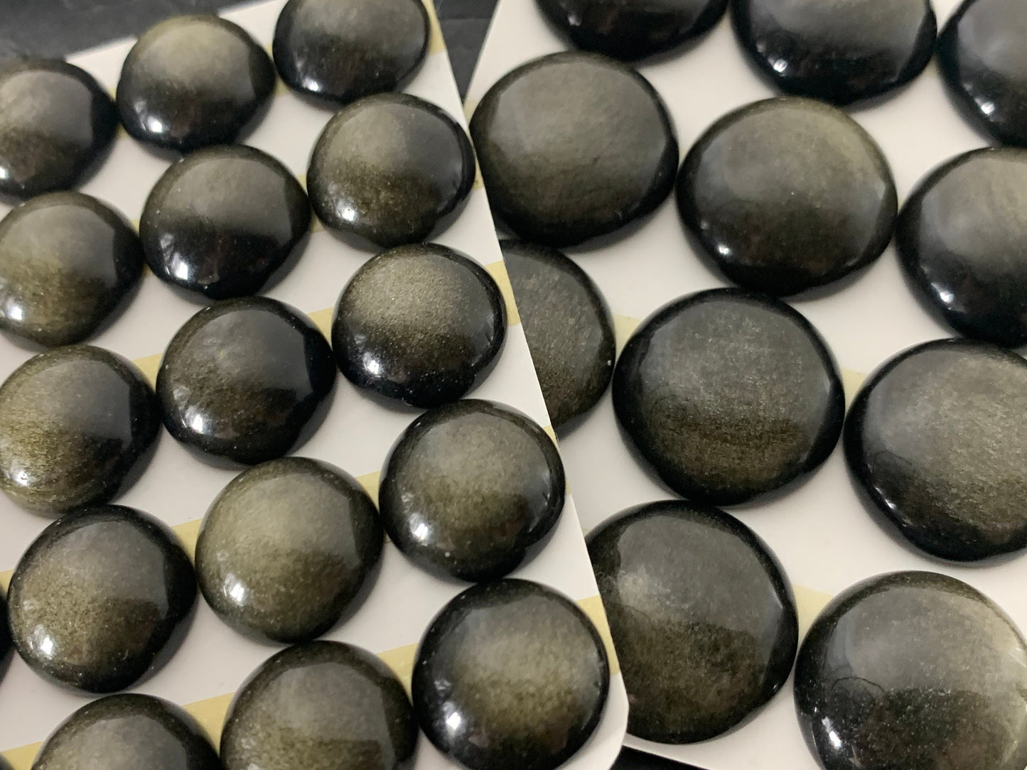 Gold Obsidian round 10, 12, 15, 18, 20mm cabochon - Calibrated cabochons