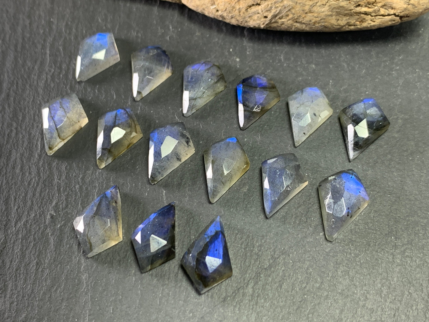 Faceted Labradorite 10x15mm cabochon