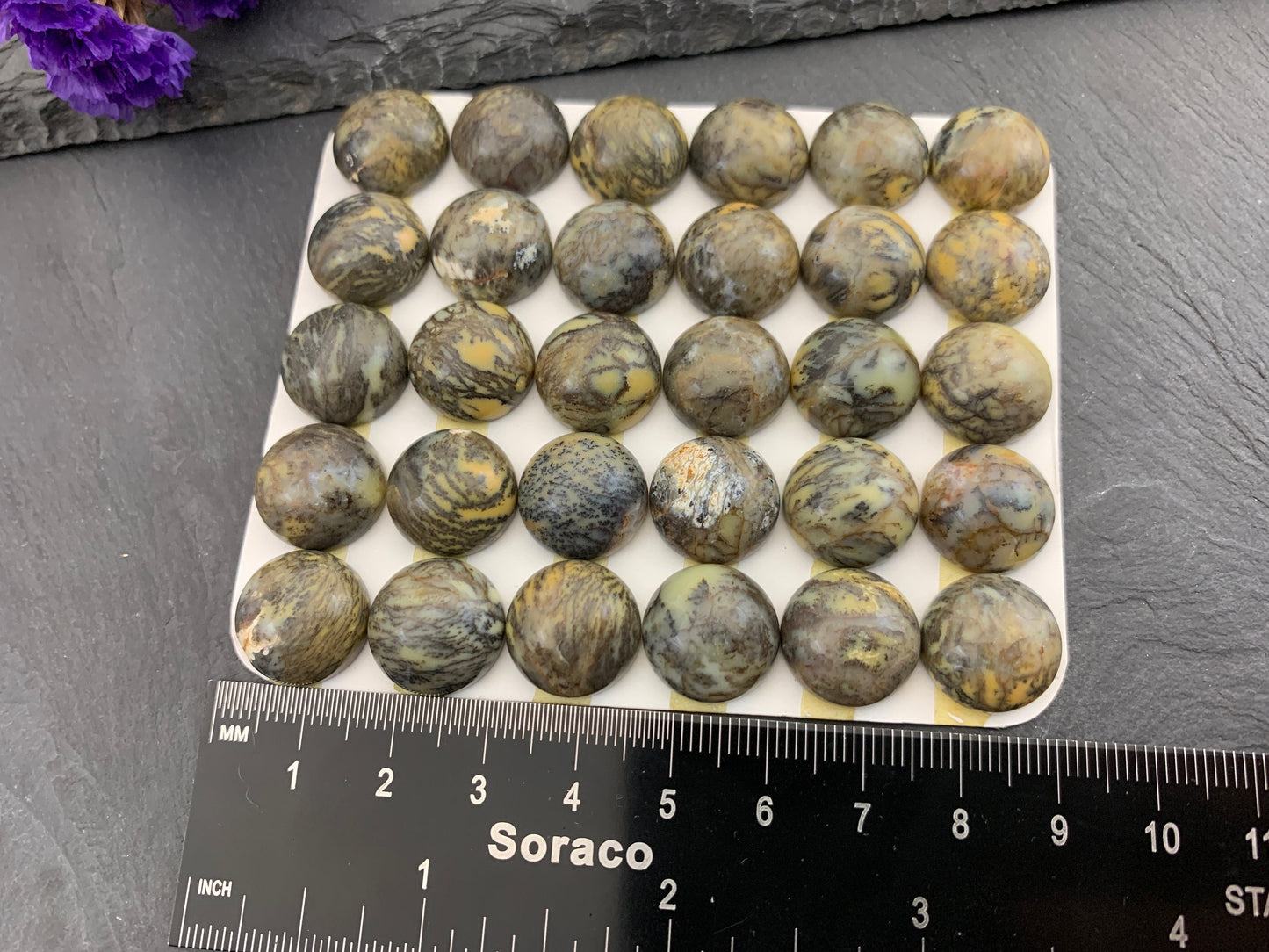 Opalite round 15mm cabochon - Calibrated cabochons