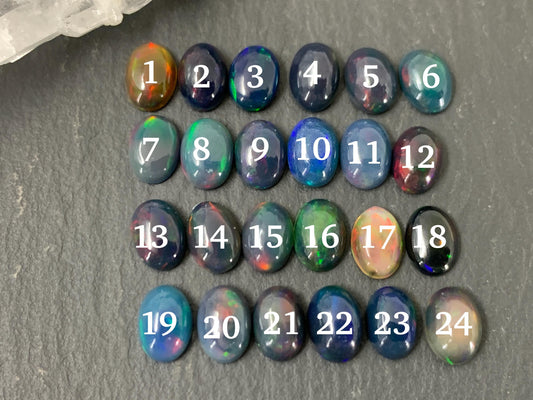 Black Ethiopian Opal 5x7mm Cabochon