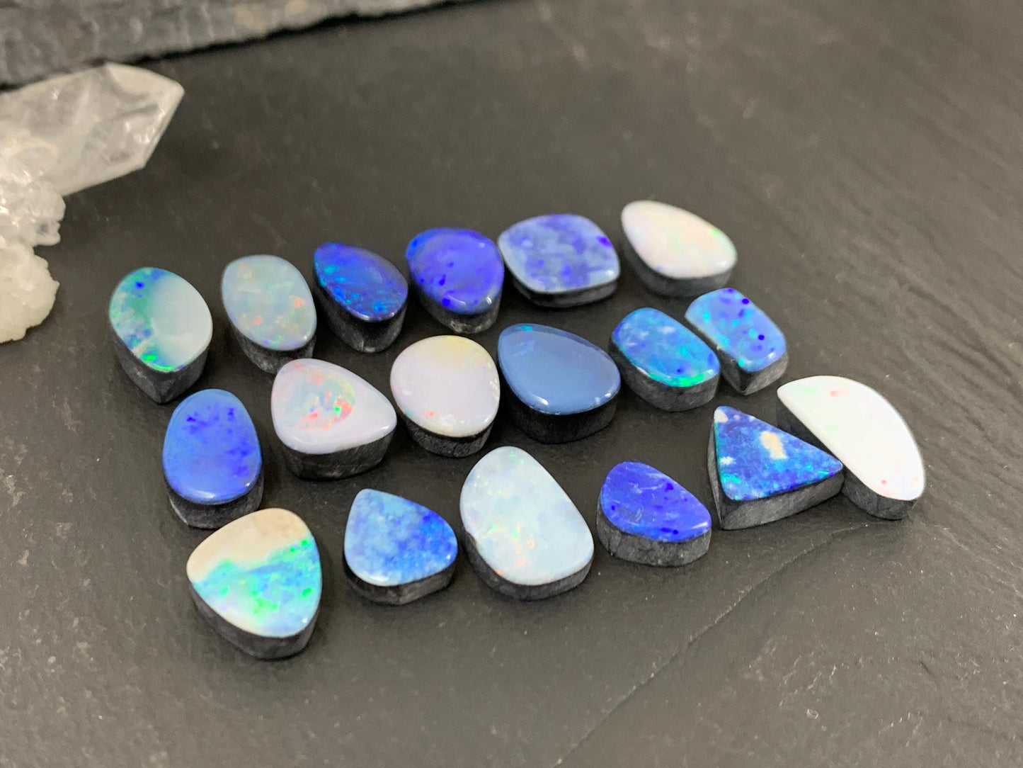 Australian Opal Doublet 9-14mm long cabochon