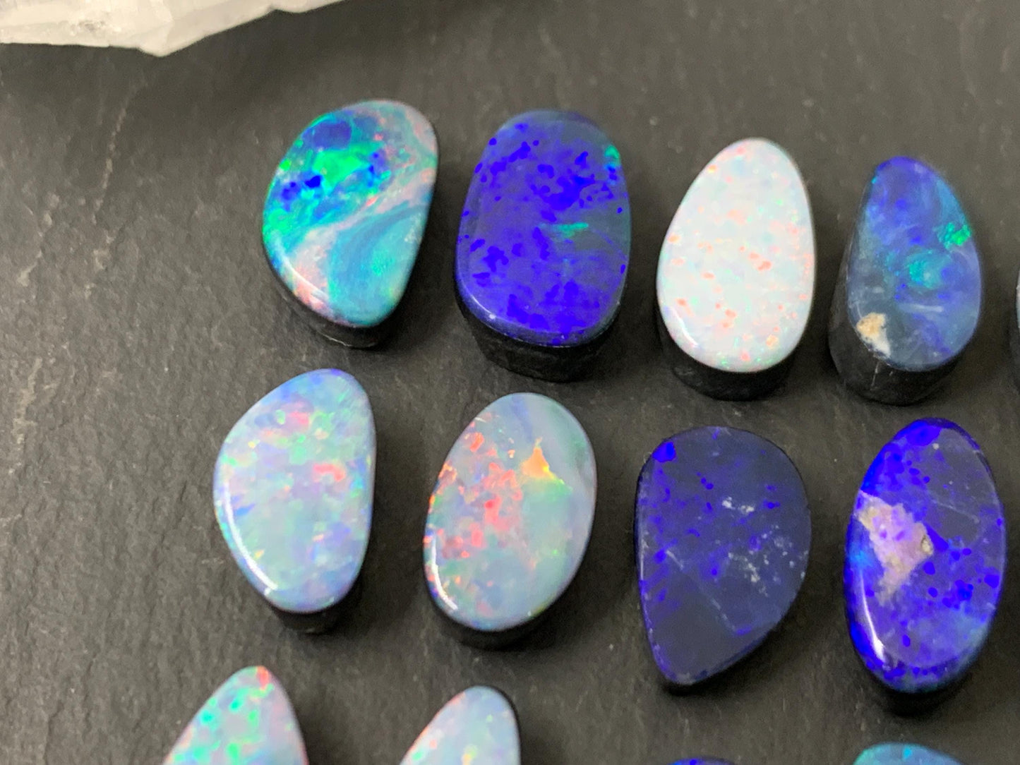 Australian Opal doublet 11-13mm long cabochon