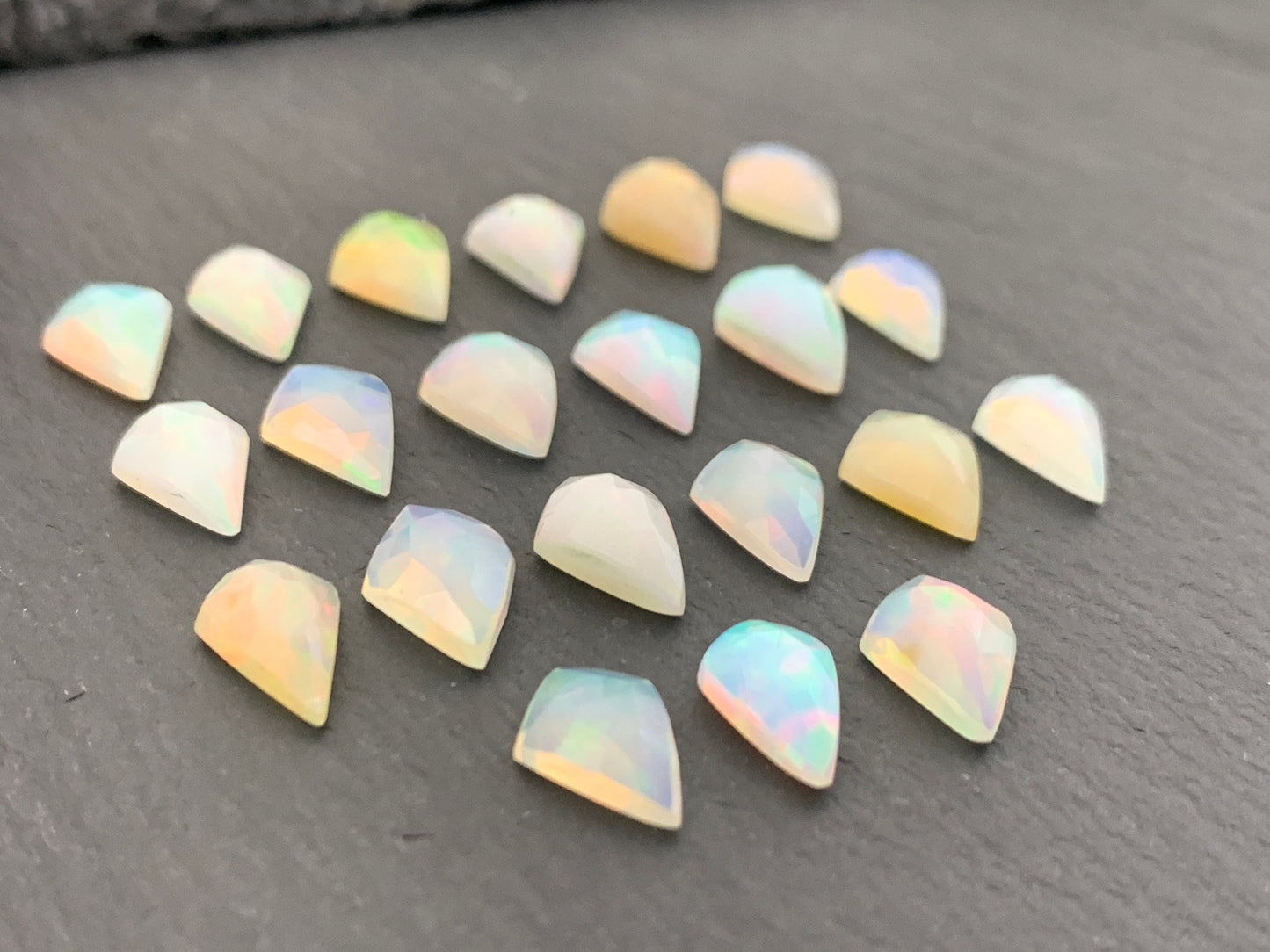 Faceted Opal kite 7x10mm cabochon