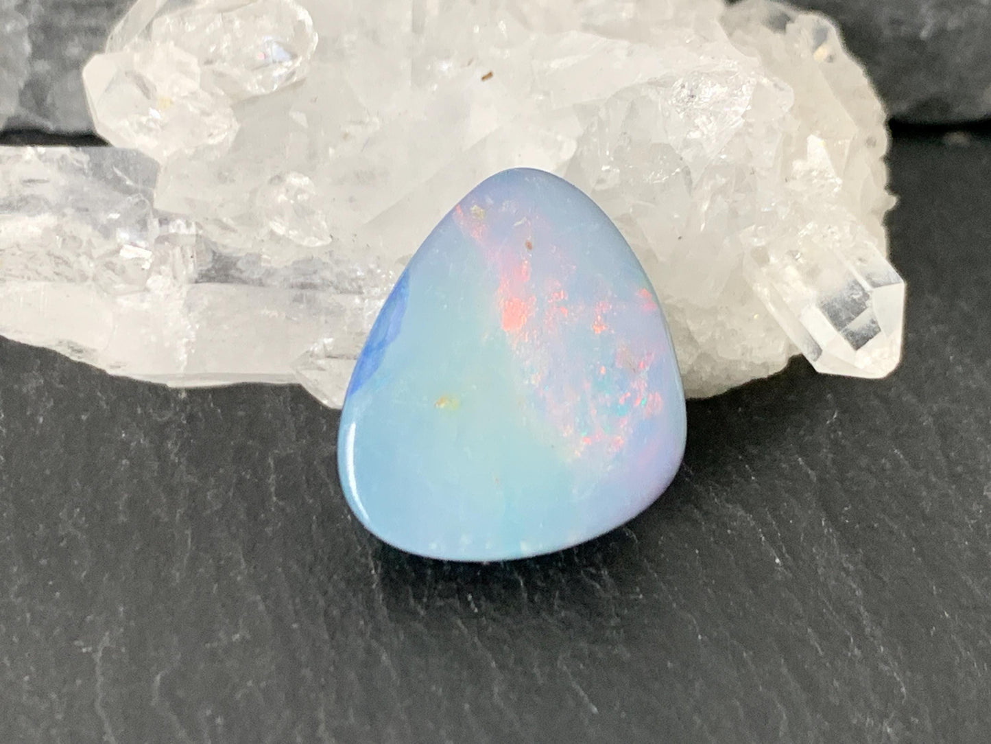 Australian Opal doublet 12x15x5mm cabochon