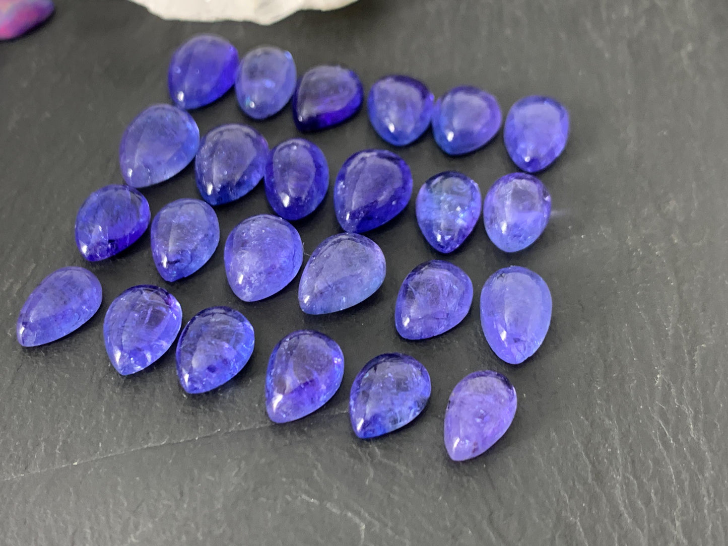 Tanzanite Pear 10-12mm long cabochon - select your cabochon