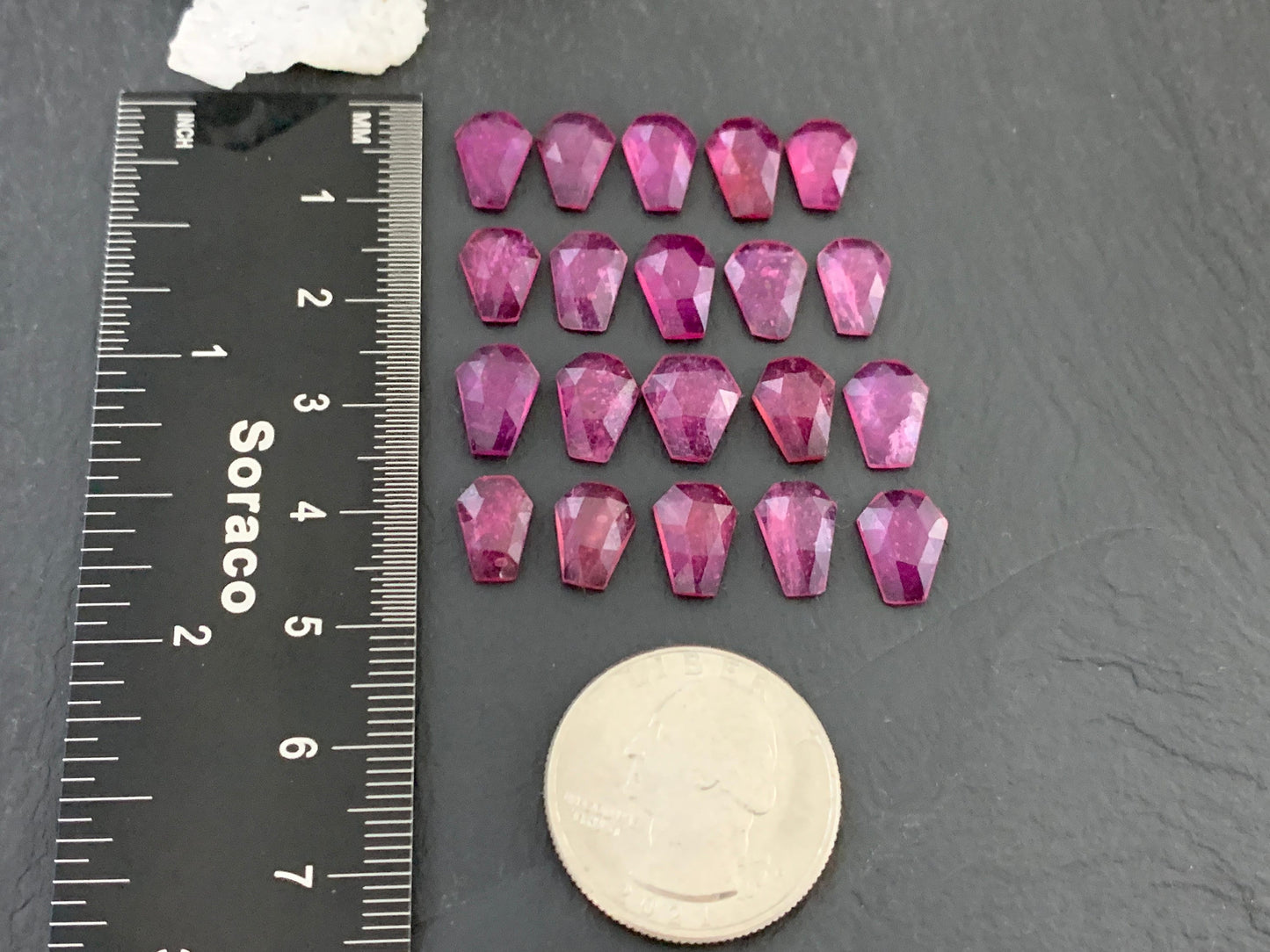 Faceted Thailand Pink Sapphire coffin 9-10mm long cabochon- Select Your cabochon