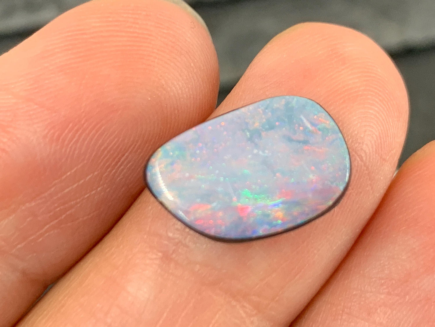 Australian Opal Doublet 10x14.5x4mm Free Form Cabochon Gemstone Jewelry