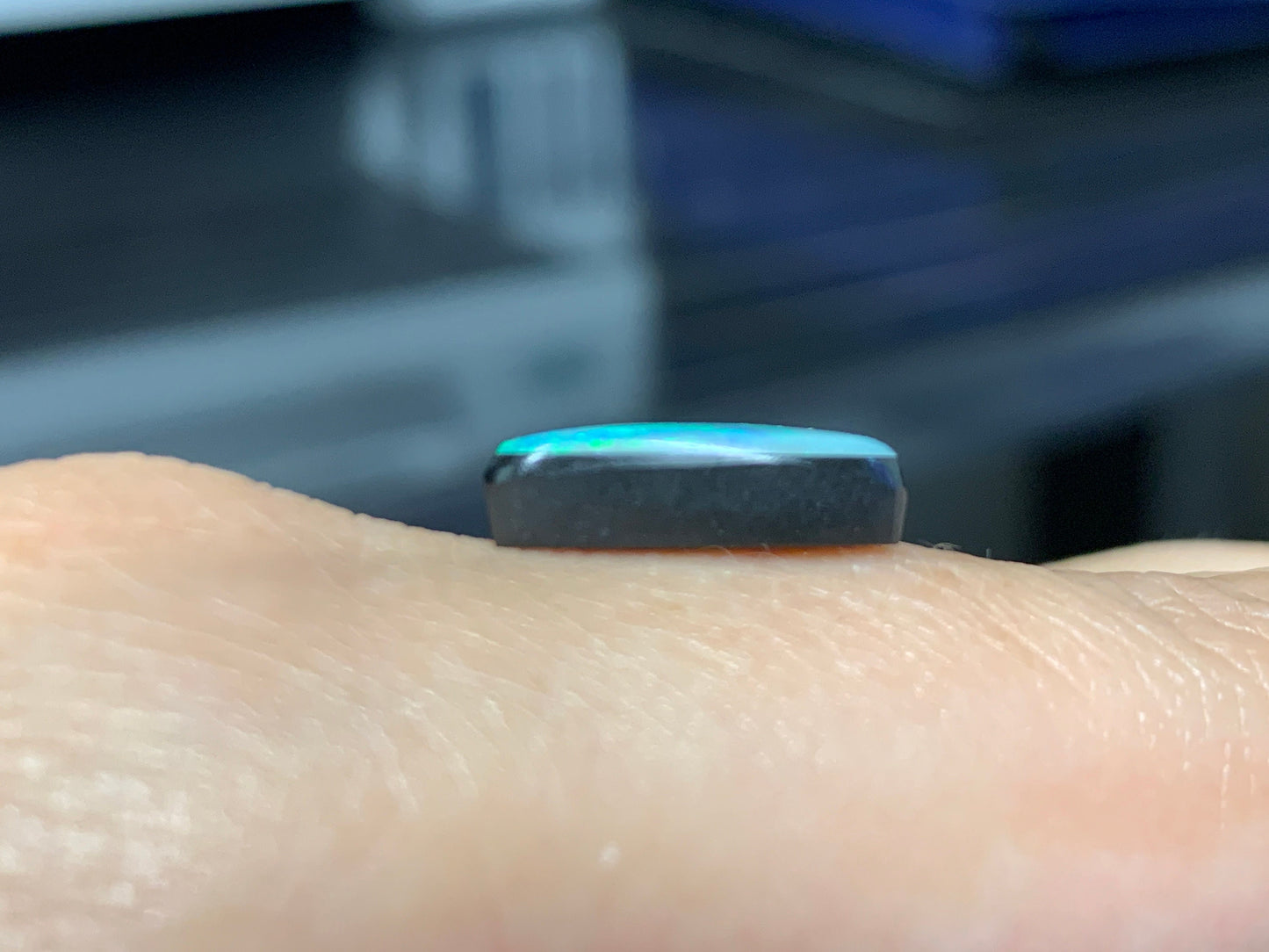 Australian Opal doublet pair 13-16mm long cabochon