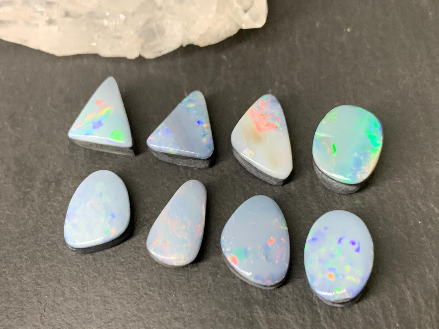 Australian Opal doublet 9-12mm long cabochon
