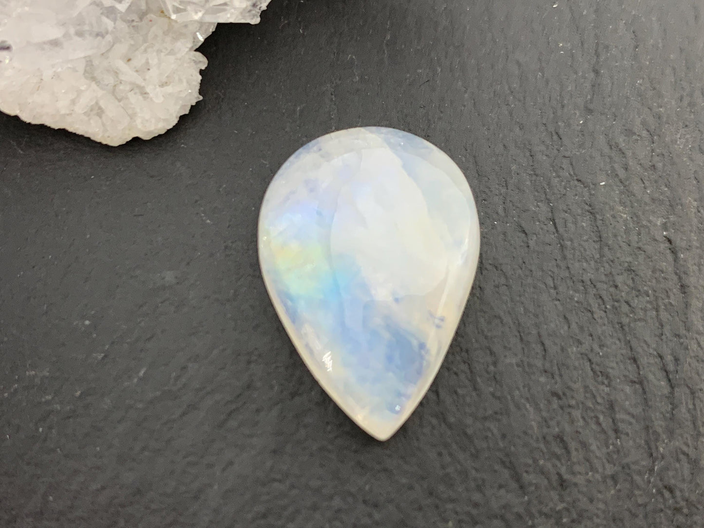 Rainbow Moonstone 20x14x5mm cabochon