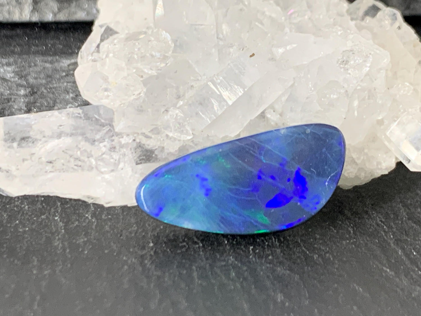 Australian Opal doublet 9x19x4mm cabochon