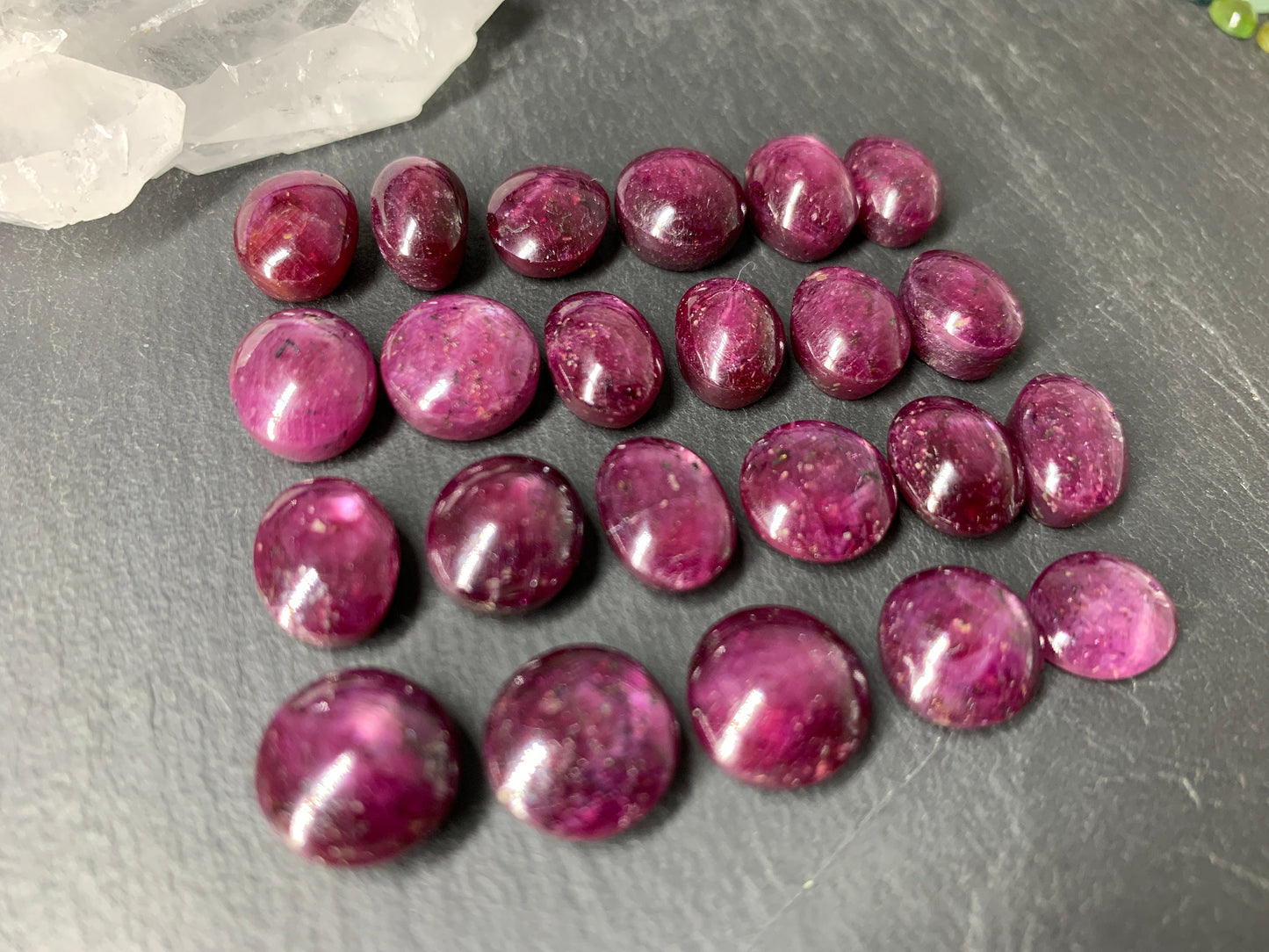 Ruby 11mm long cabochon