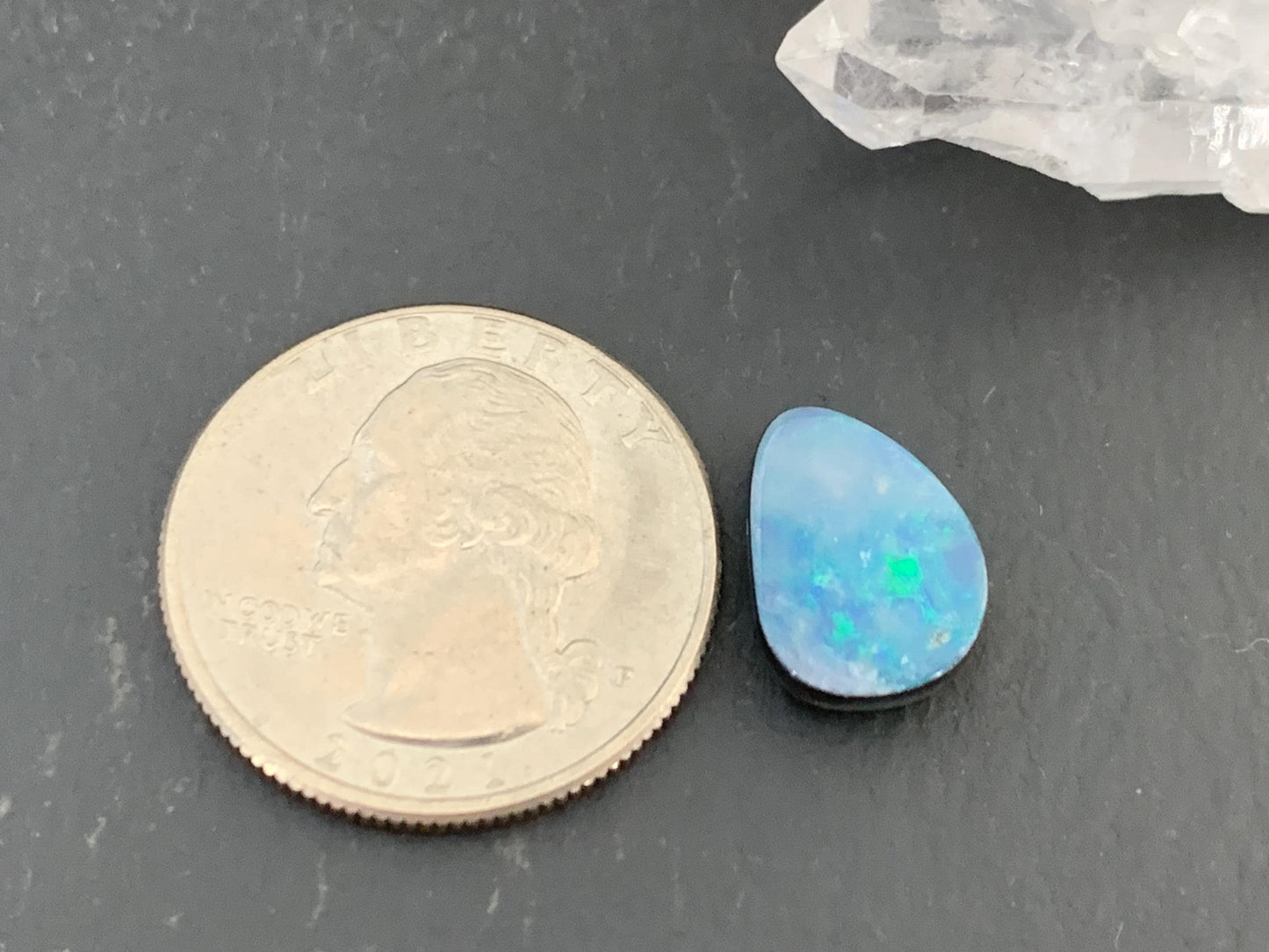 Australian Opal doublet 10x13x4mm cabochon