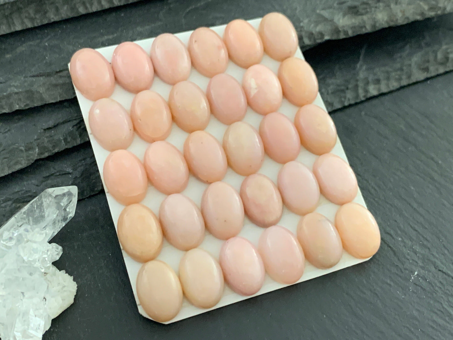 Pink Opal oval 10x14mm Cabochon