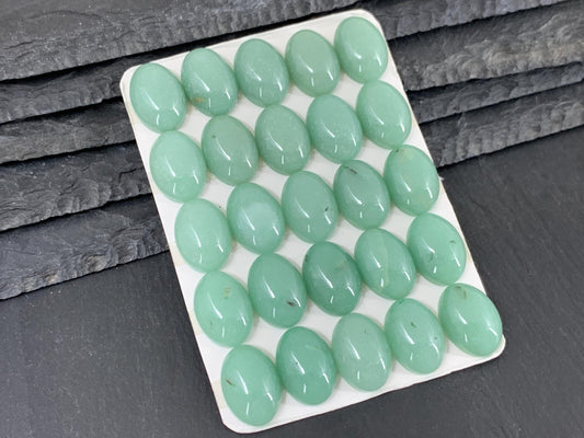 Green Aventurine Cabochon Oval 13x18mm – Natural Calibrated Gemstone For Jewelry