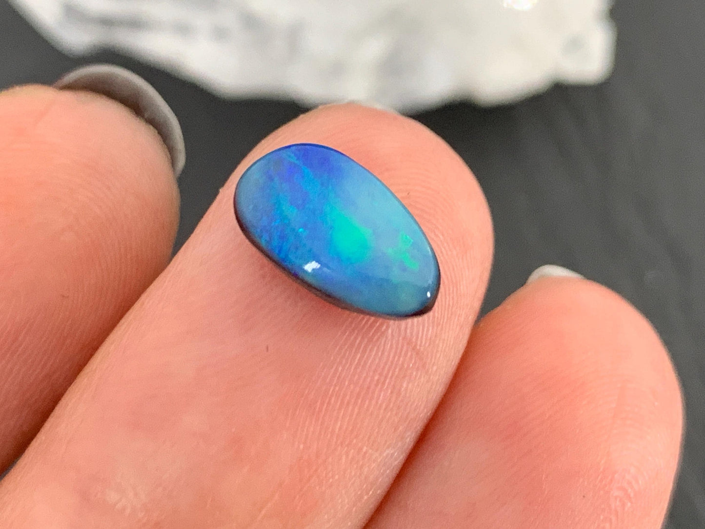 Australian Opal doublet 5x10x3.5mm cabochon