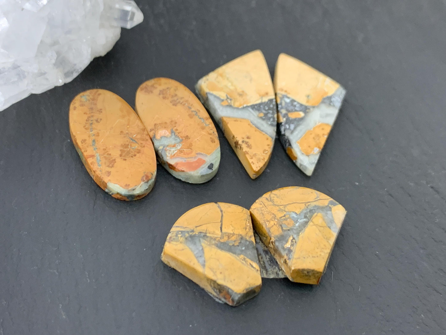Maligano Jasper cabochon pair