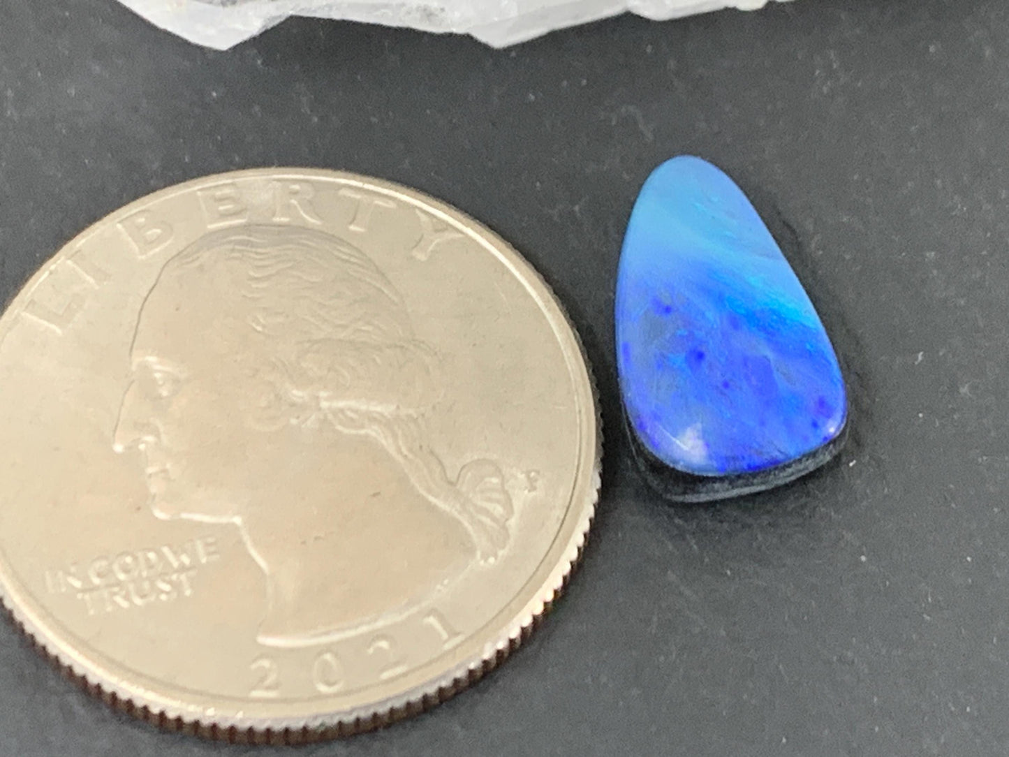 Australian Opal Doublet 8x14.5mm Cabochon - Natural Opal Gemstone Stone