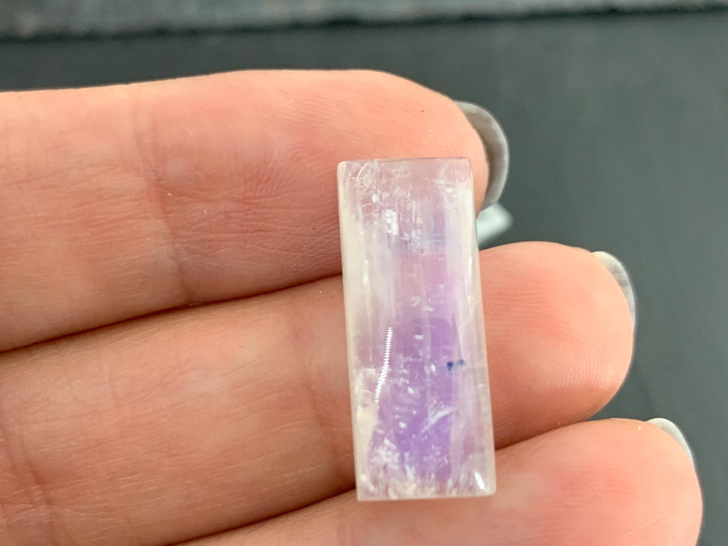 Rainbow Moonstone 22x9x8mm cabochon