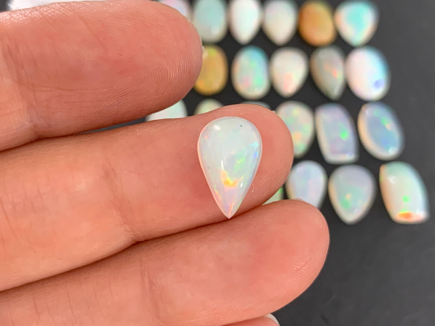 Ethiopian Opal 11-12mm long cabochon