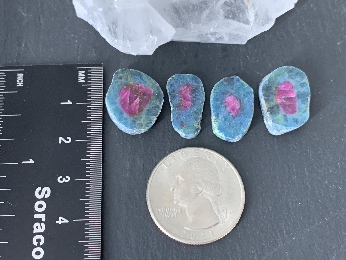 Watermelon Ruby 18mm long slice