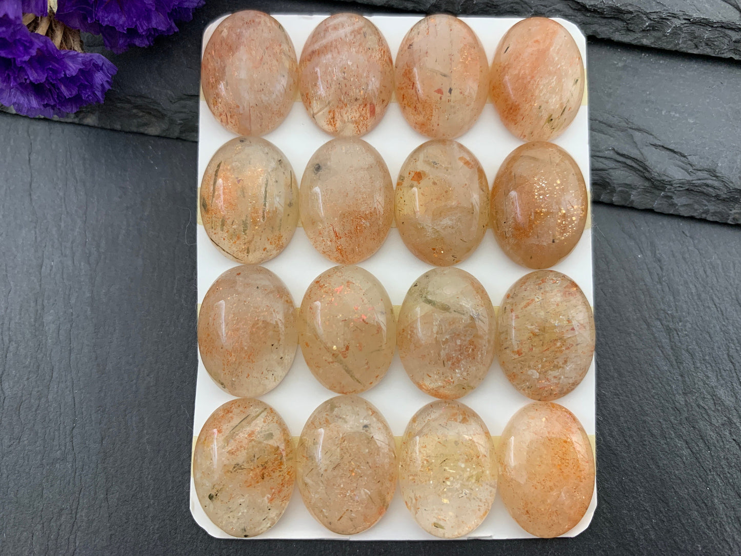 Sunstone oval 15x20mm cabochon - Calibrated cabochons