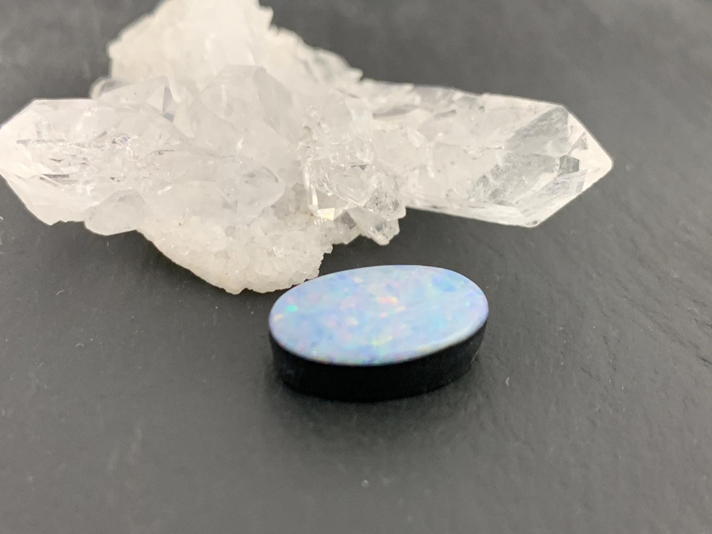 Australian Opal doublet 9x14x4.5mm cabochon