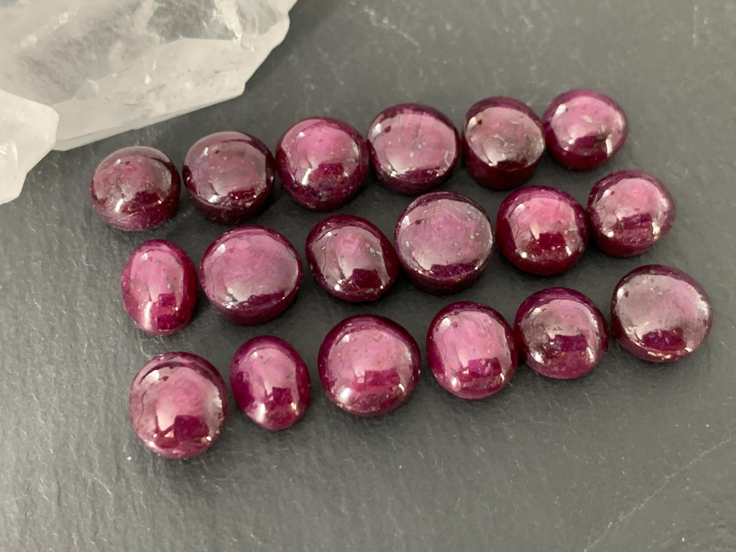 Ruby cabochon 8-9mm long