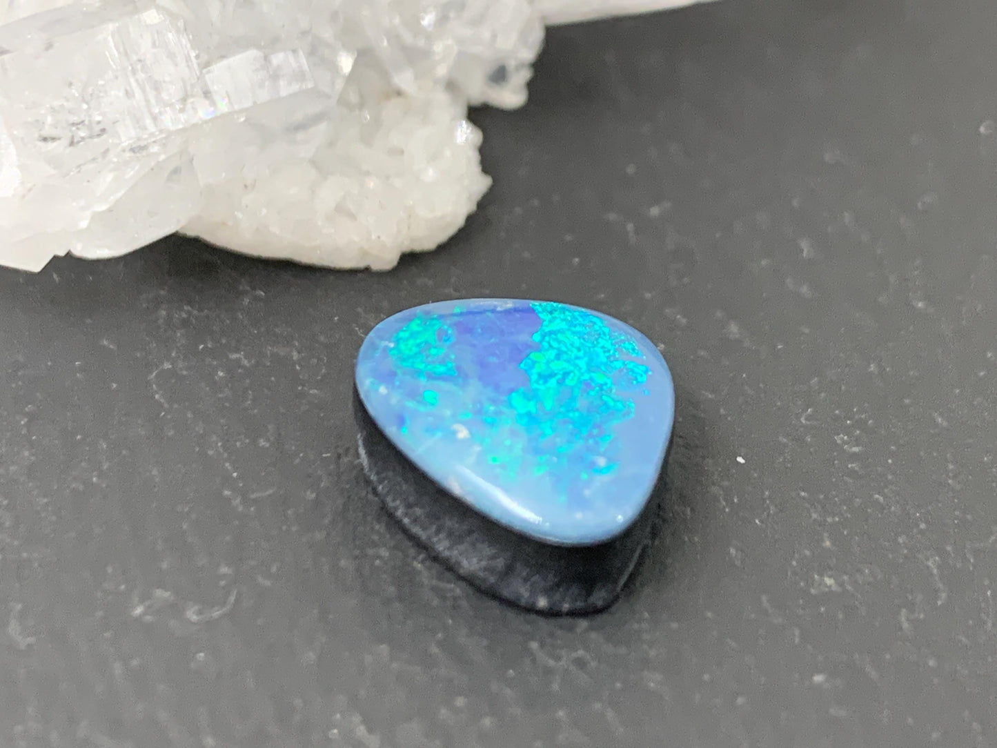 Australian Opal doublet 11x12x4.5mm cabochon