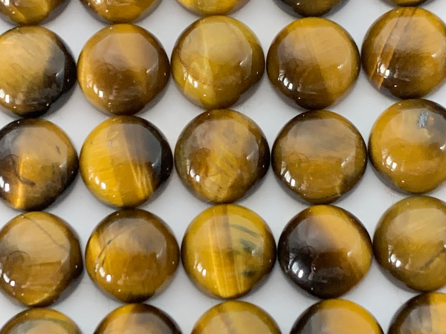 Tiger eye round 10mm cabochon - Calibrated cabochons