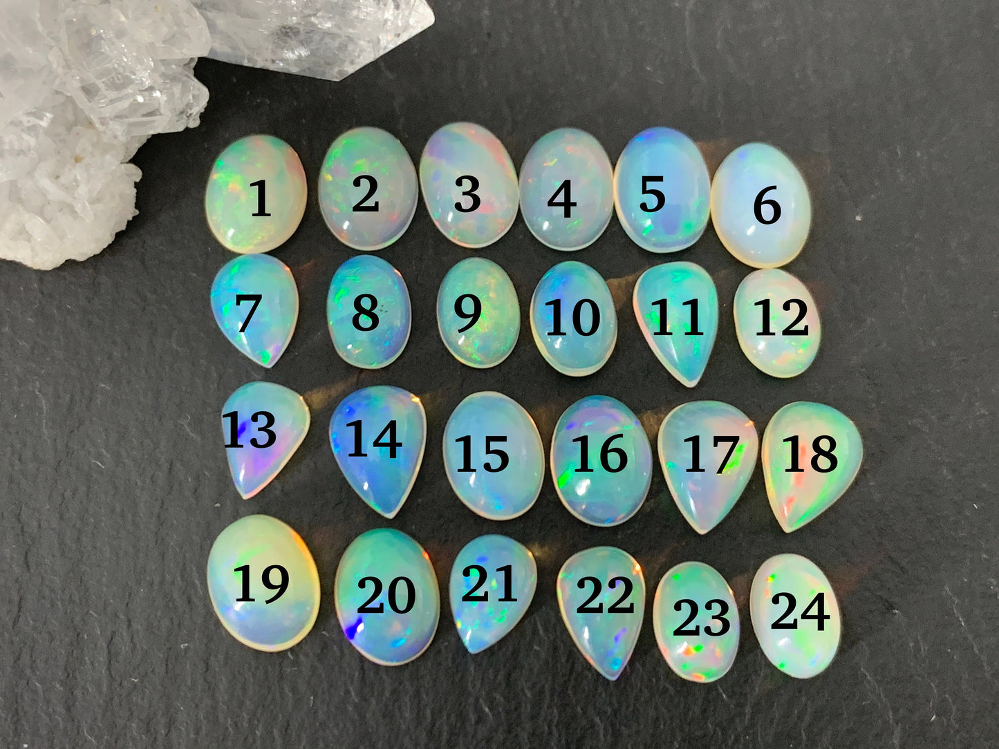 Ethiopian Opal 7-8mm long cabochon-