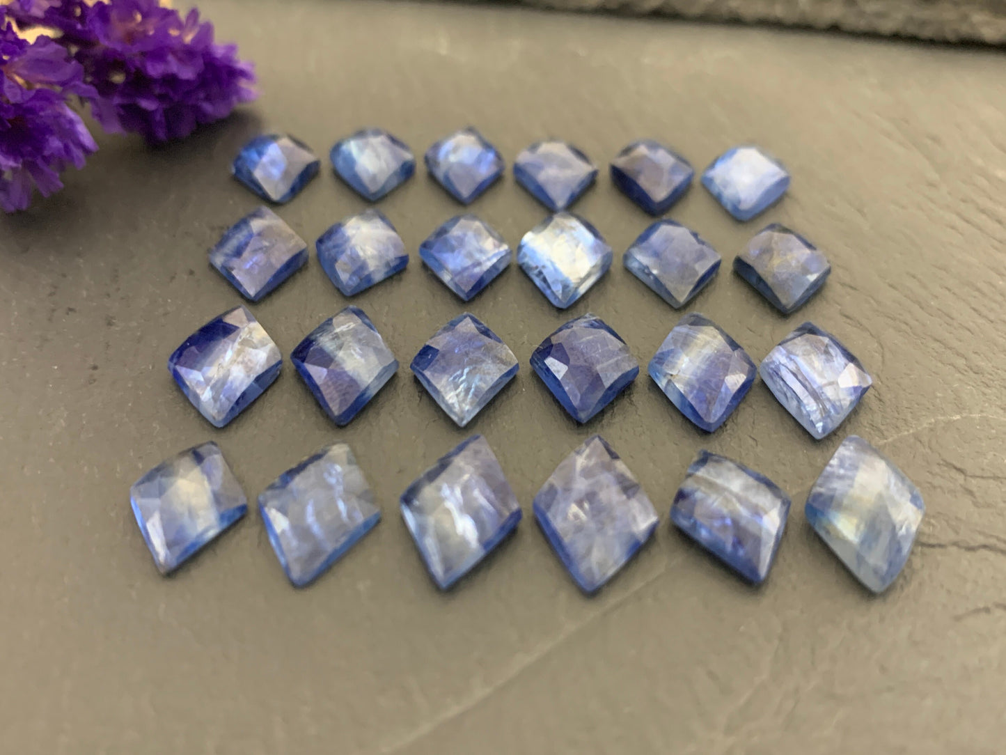Faceted Kyanite 8x12mm Cabochon- select your cabochon