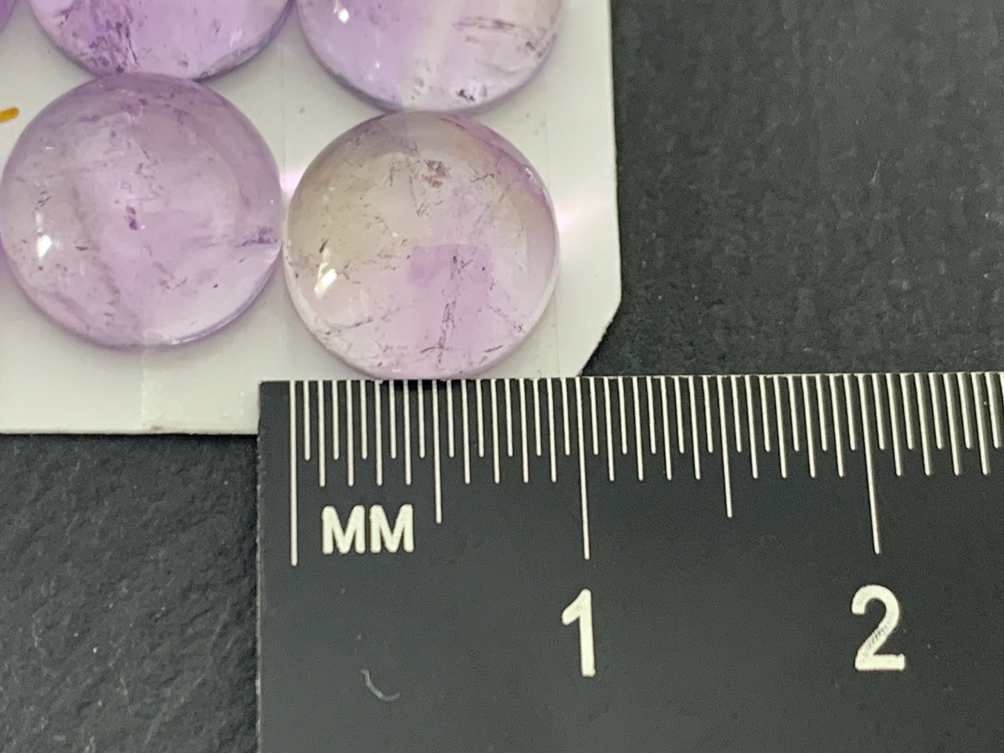 Ametrine round 10mm cabochon - Calibrated cabochons
