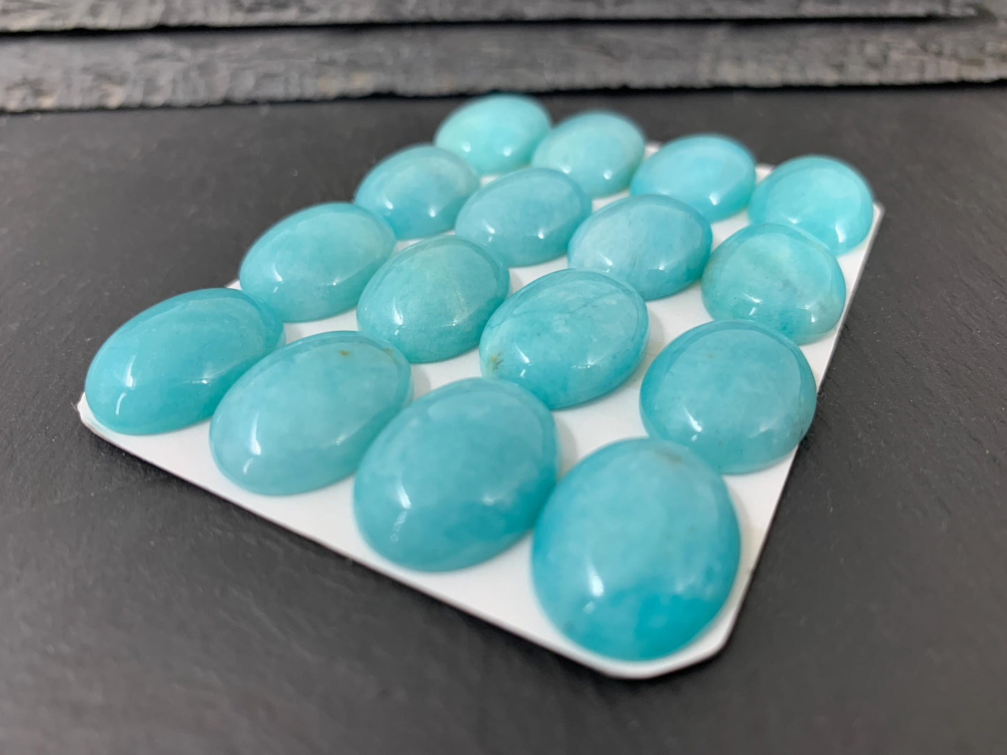 Amazonite oval 15x20mm cabochon - Calibrated cabochons