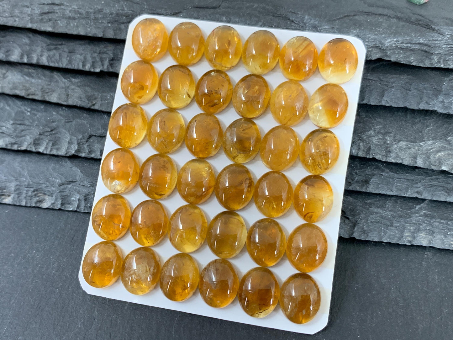 Citrine oval 10x12mm cabochon - Calibrated cabochons