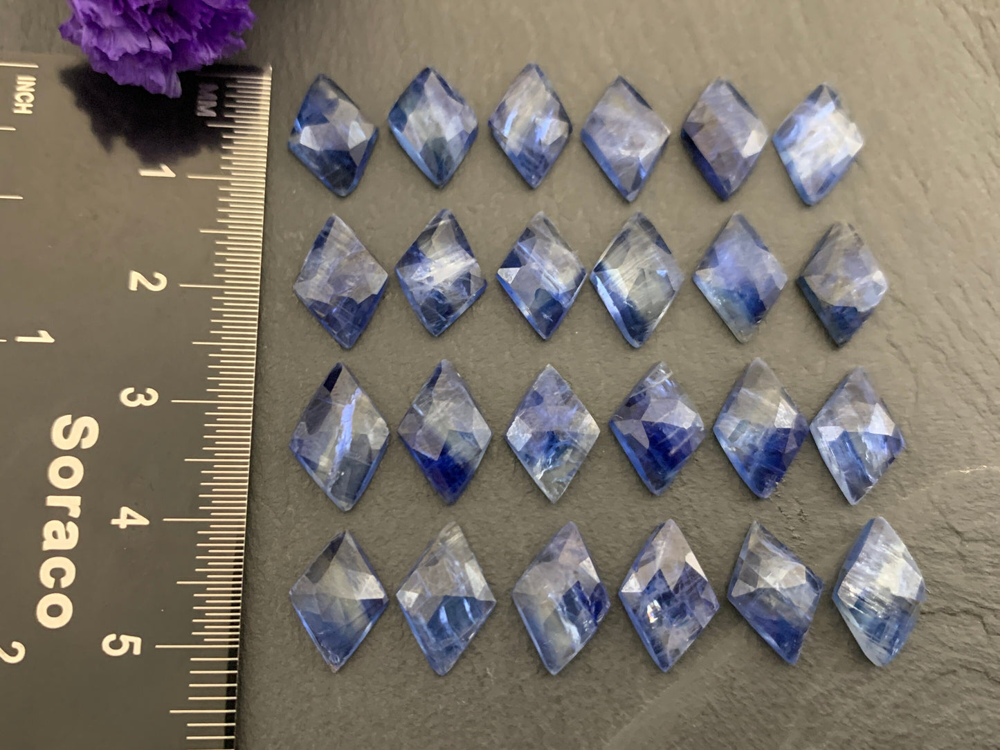 Faceted Kyanite 8x12mm Cabochon- select your cabochon