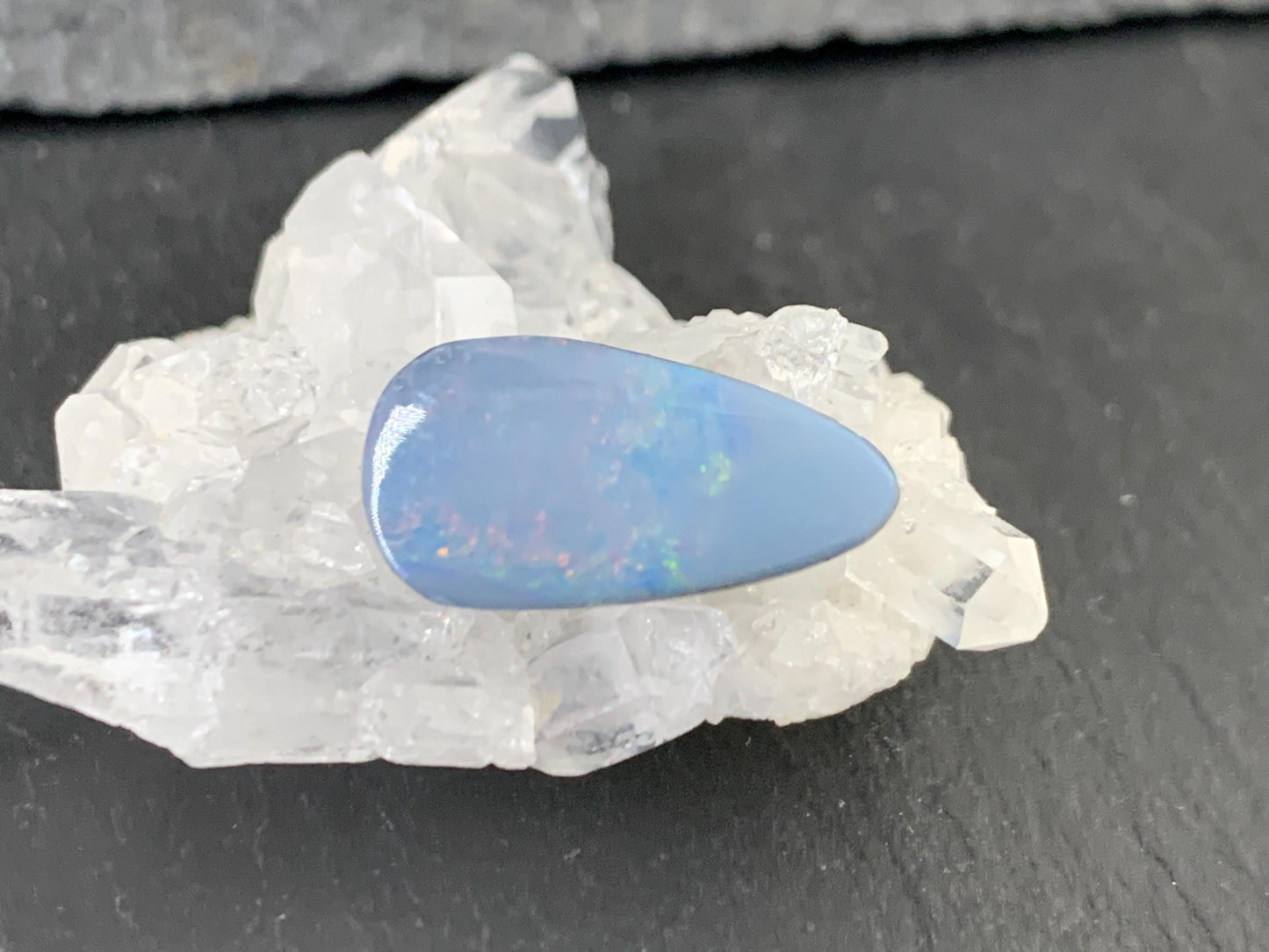 Australian Opal doublet 9x17x5mm cabochon