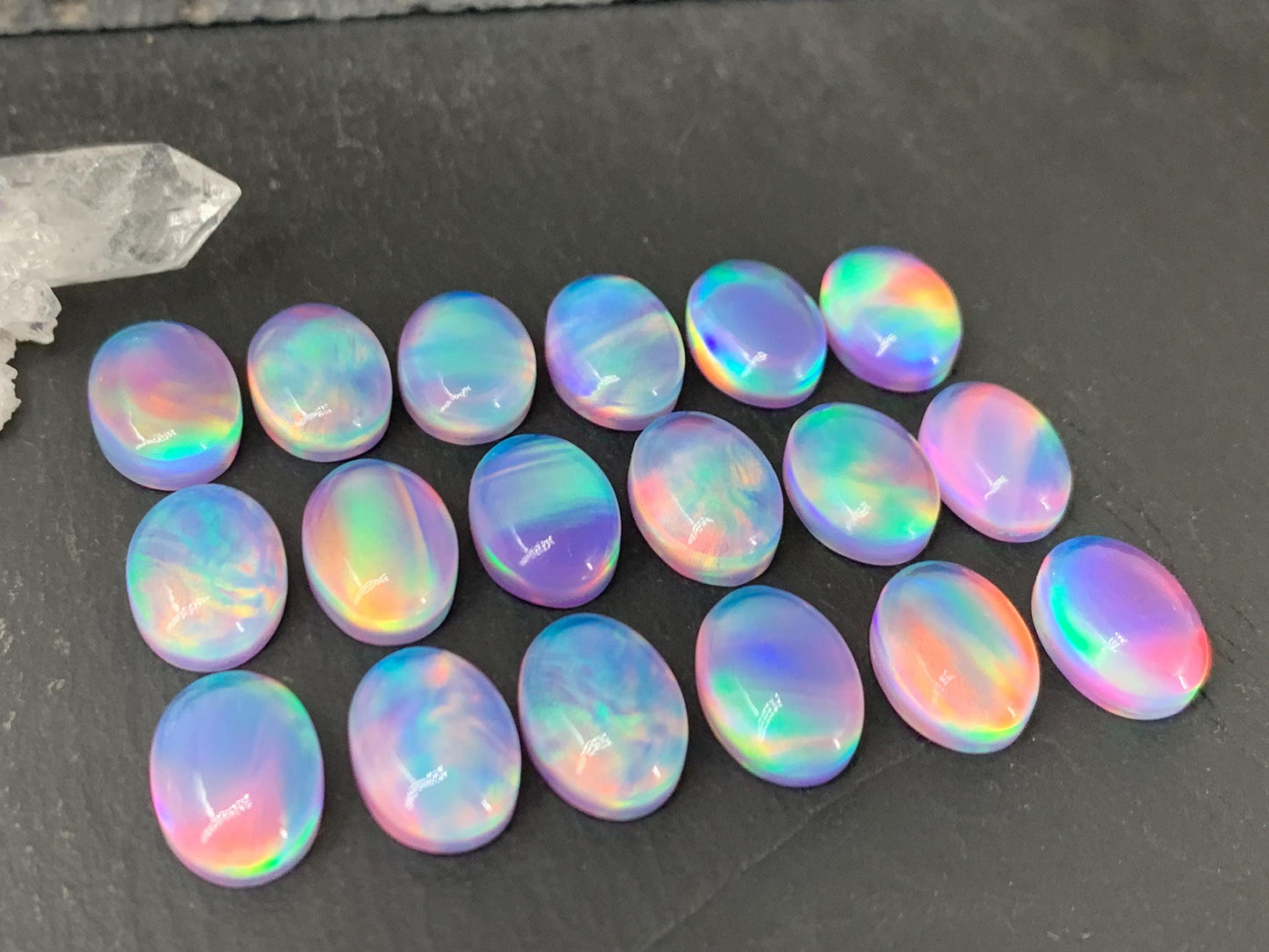 Aurora Opal oval 10x14mm cabochons - AO108-1 - Doublet cabochon