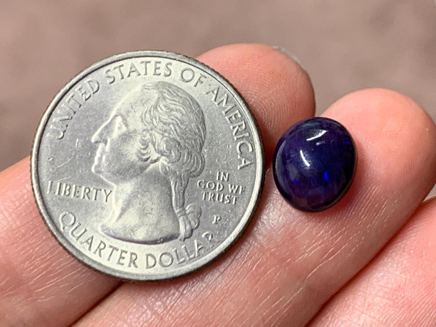 Black Ethiopian Opal oval 8x10x5mm cabochon