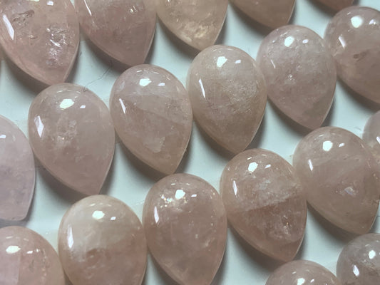Morganite pear 10x14mm cabochon - Calibrated cabochons