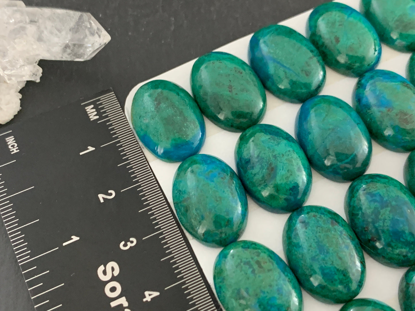Chrysocolla oval 13x18mm cabochon - Calibrated cabochons