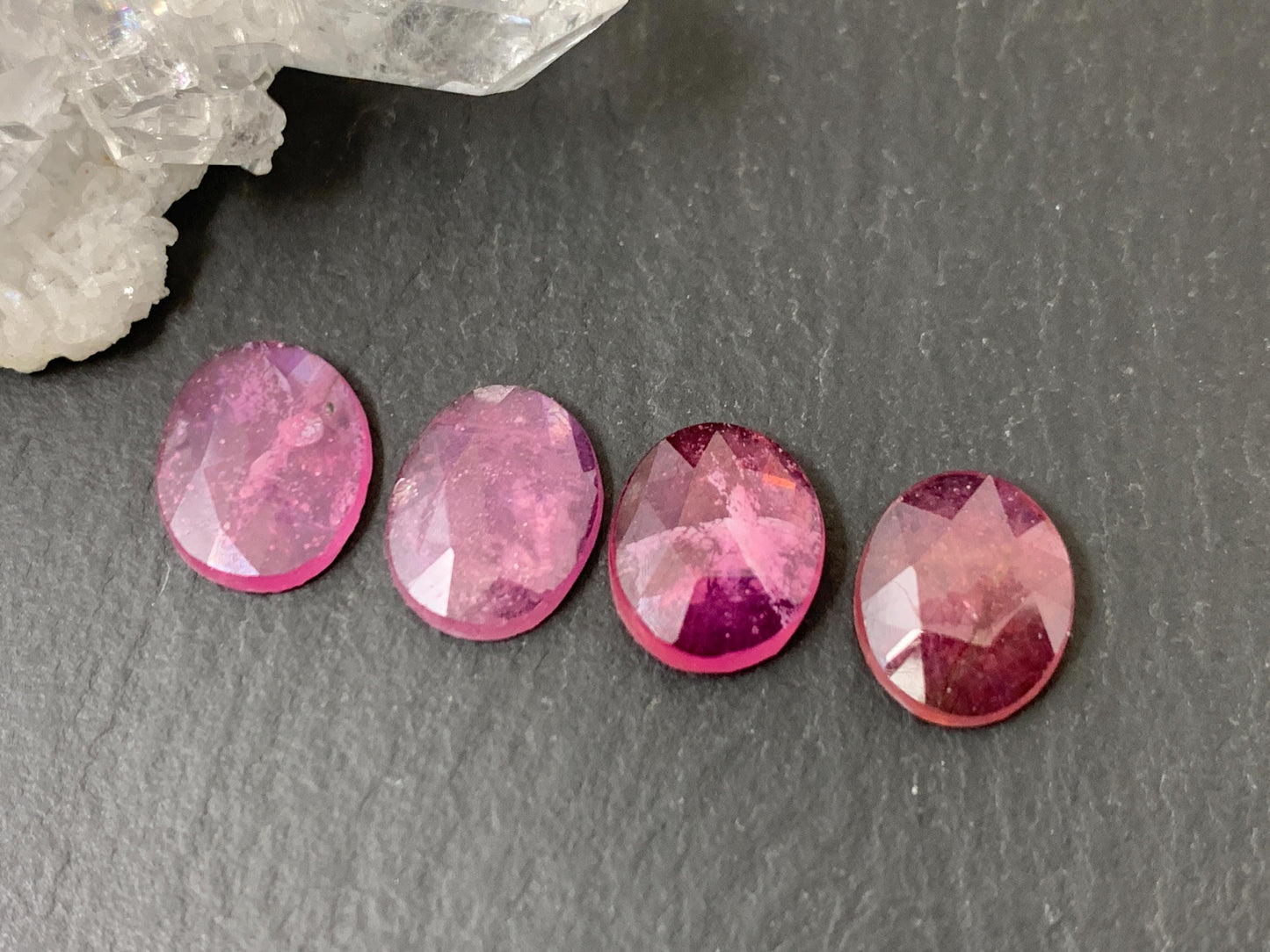 Faceted Sapphire oval 8x10mm cabochon Second quality cabochon