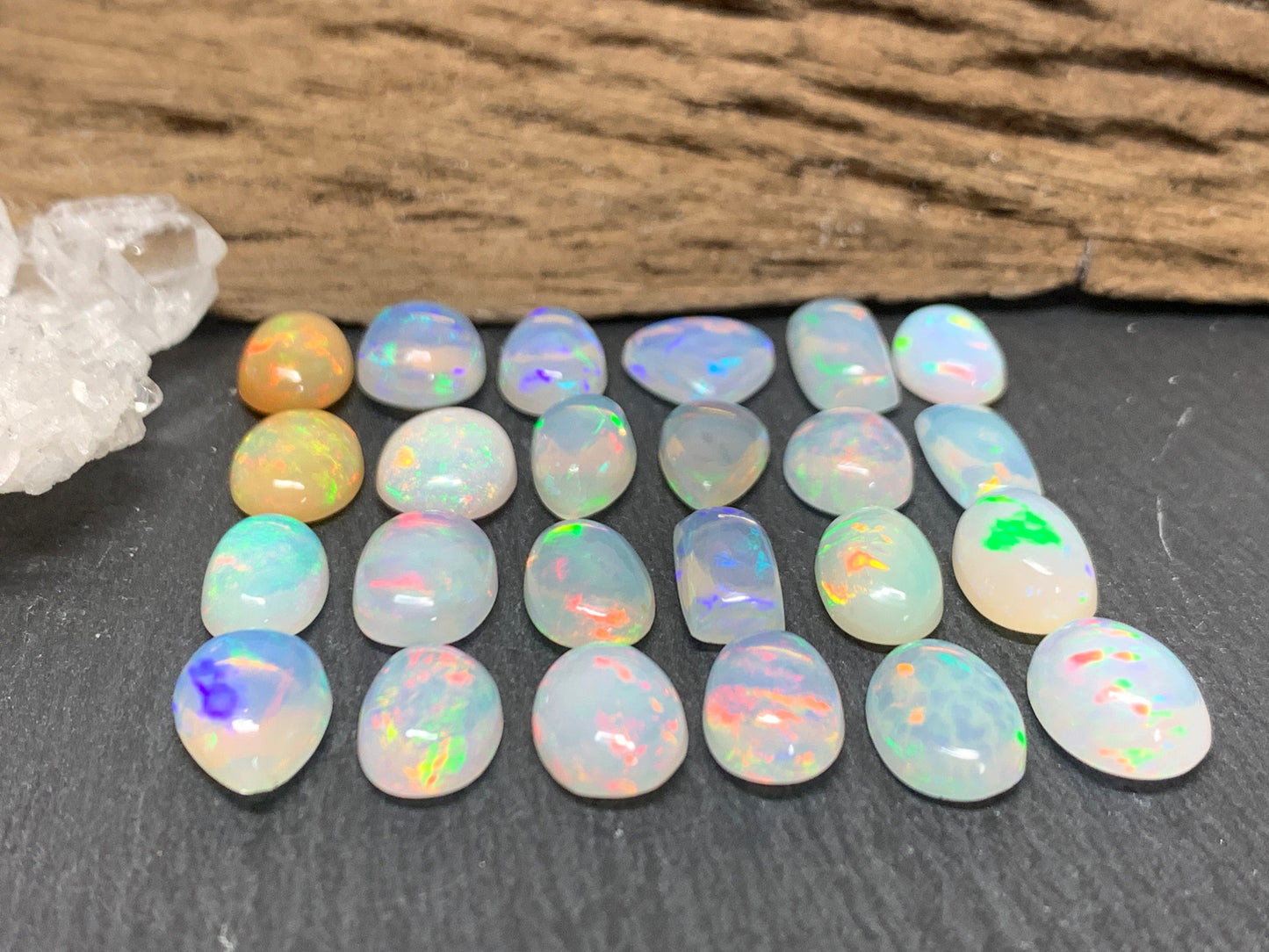 Ethiopian Opal 11-12mm long cabochon