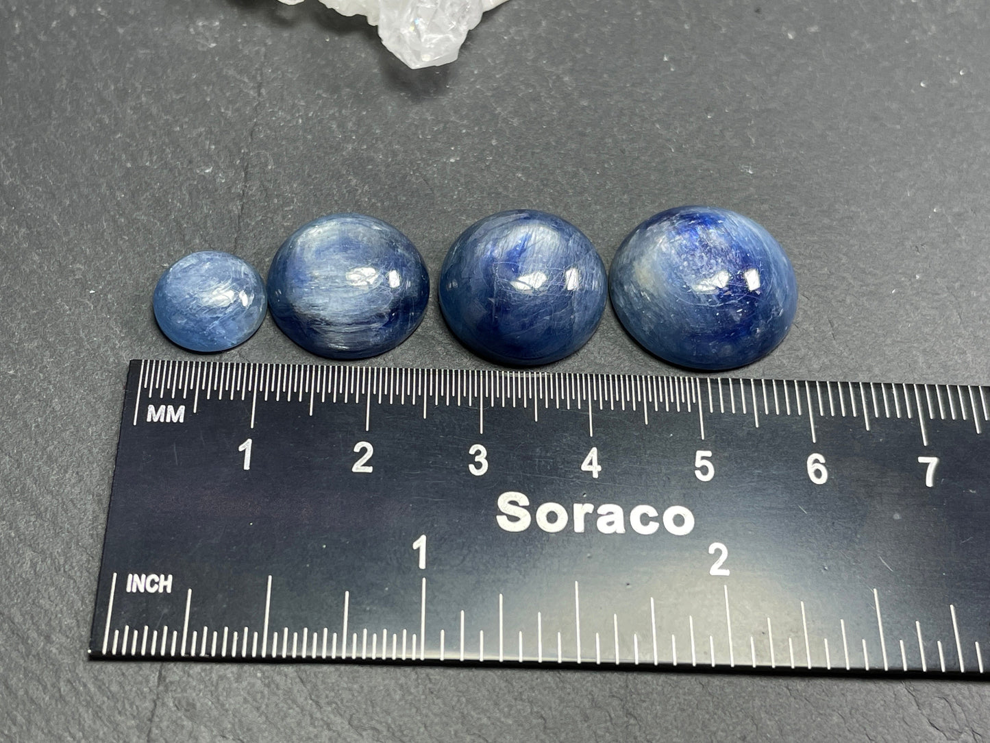 Blue Kyanite round cabochon 10mm, 15mm, 16mm, 18mm - Calibrated cabochons