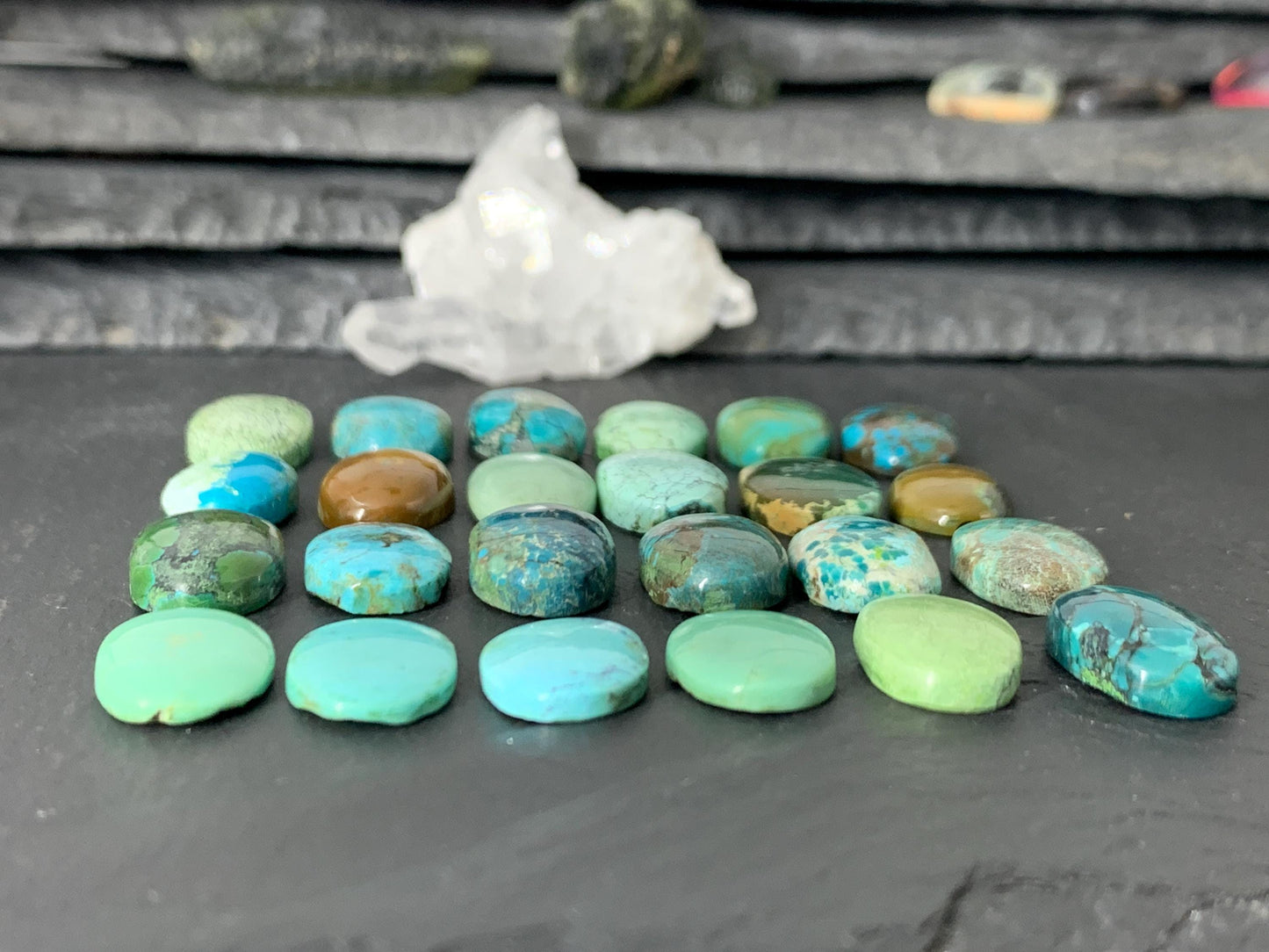 Tibetan Turquoise oval 10x15mm cabochon