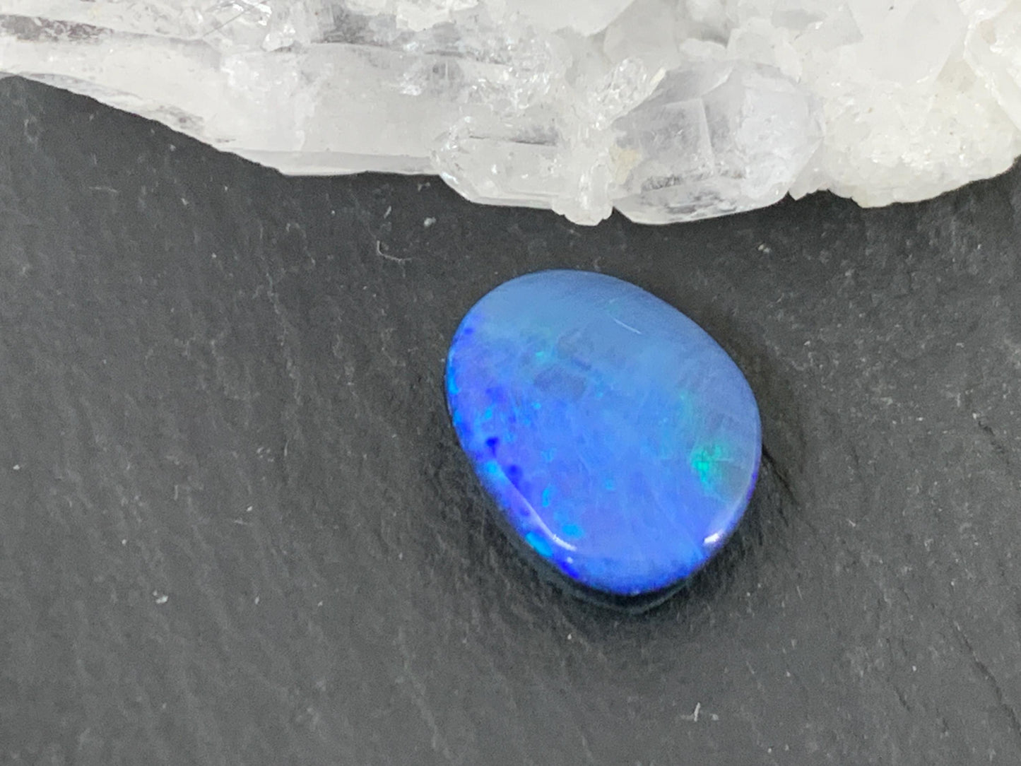 Australian Opal Doublet Cabochon 9x11.5x4mm Free Form Natural Gemstone
